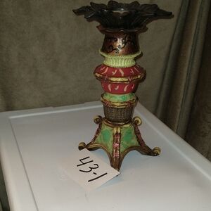 Multicolor Decorative Candle Holder, 12 " Tall, 3X3, NWOT